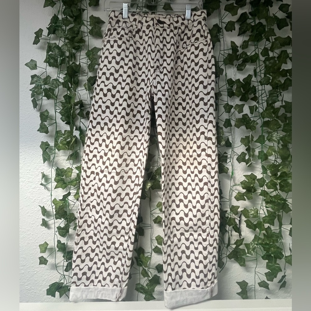 Cotton On Monochrome Wave Pattern Pants